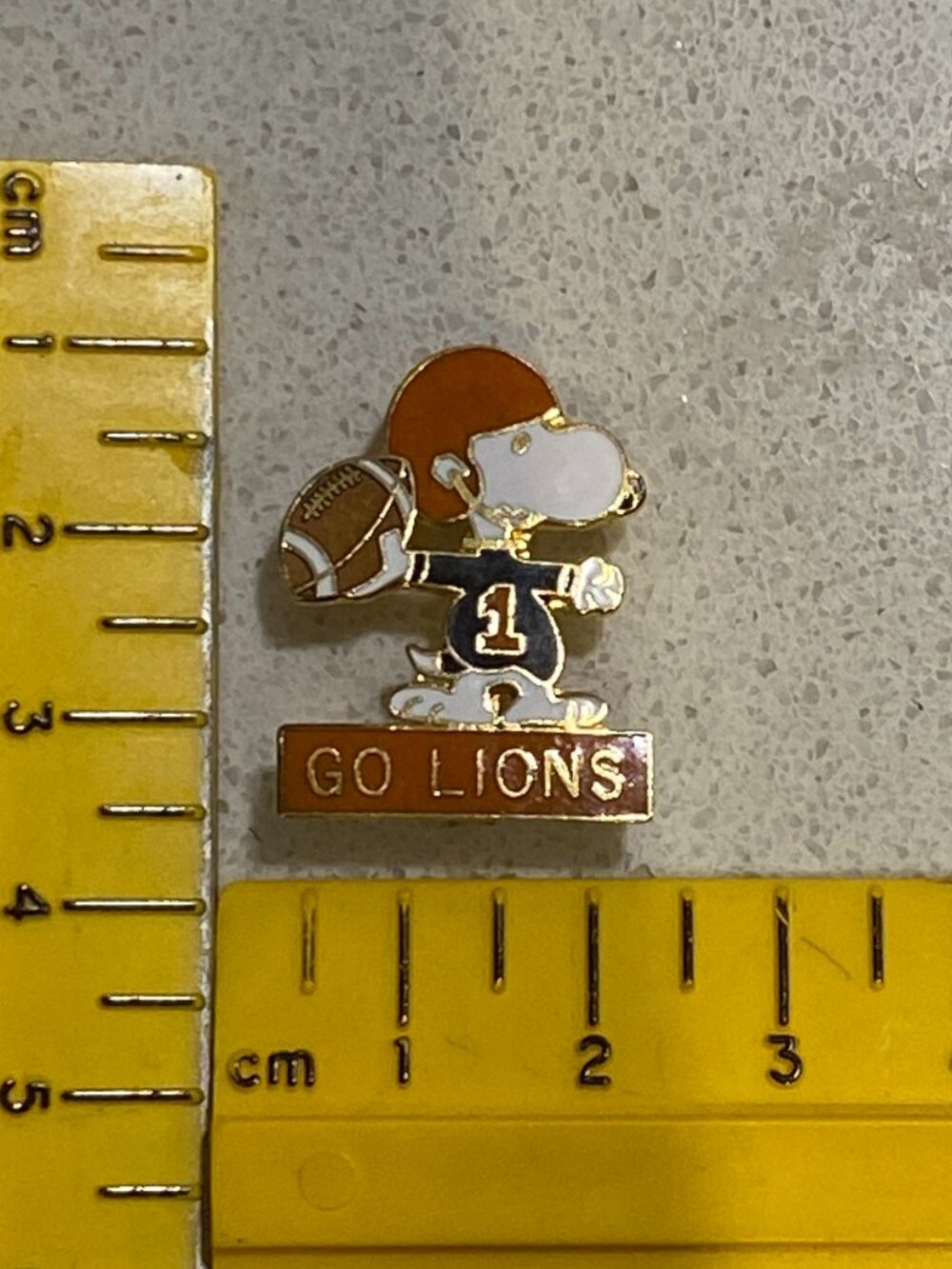 Vintage Peanuts Snoopy Playing Football Pin Lapel Pin Enamel BC Lions